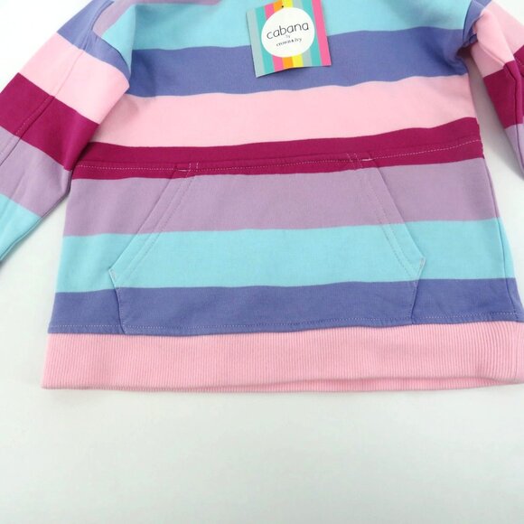Cabana by Crown & Ivy Toddler Girls Striped French Terry Hoodie 3T NWT $32 - Picture 2 of 3